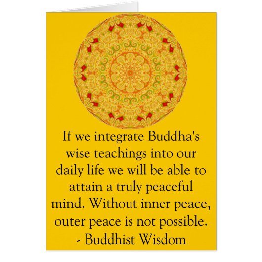 Buddhist Wisdom SAYING -  teaching (Front)