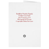 Buddhist Wooden Pagoda Cards (Back)
