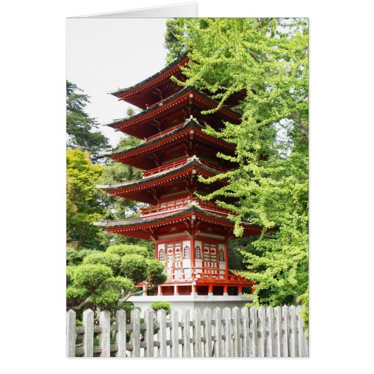 Buddhist Wooden Pagoda Cards (Front)