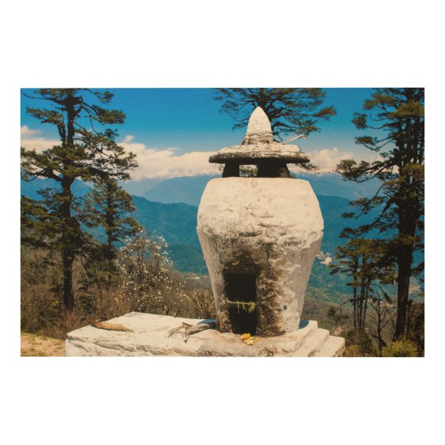 Buddhist Worship Site Wood Wall Decor (Front)