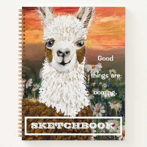 Budding Artist Sketchbook Mama Llama Spiral Notebook