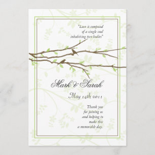 Budding Branches with Love Birds Program