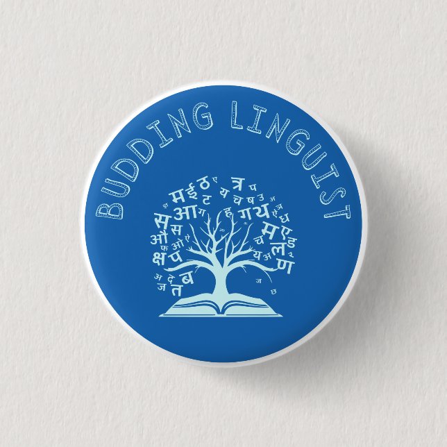 Budding Linguist Button (Front)