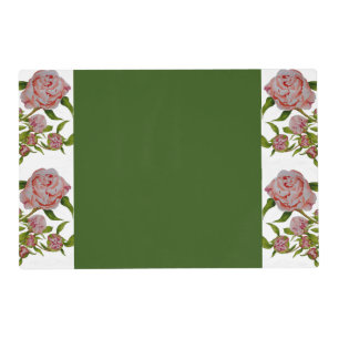 Budding Peonies on a Laminated Placemat