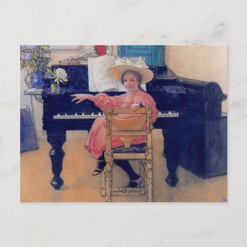 Budding Piano Diva Postcard