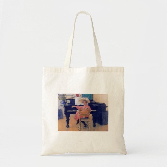Budding Piano Diva Tote Bag (Front)