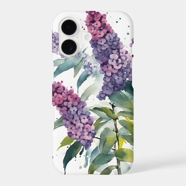 Buddleia - Watercolor flowers Case-Mate iPhone Case (Back)