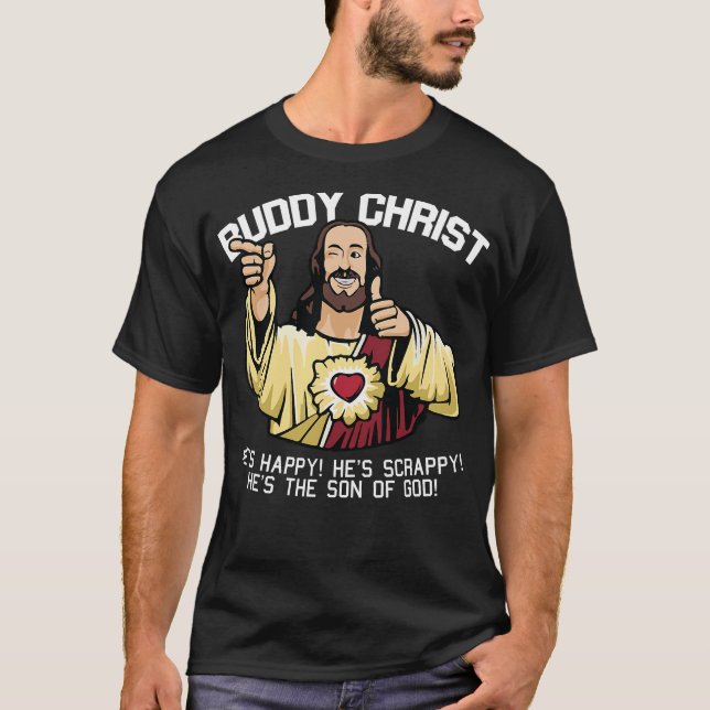 Buddy Christ Christmas Cool Jesus Religious Christ T-Shirt (Front)