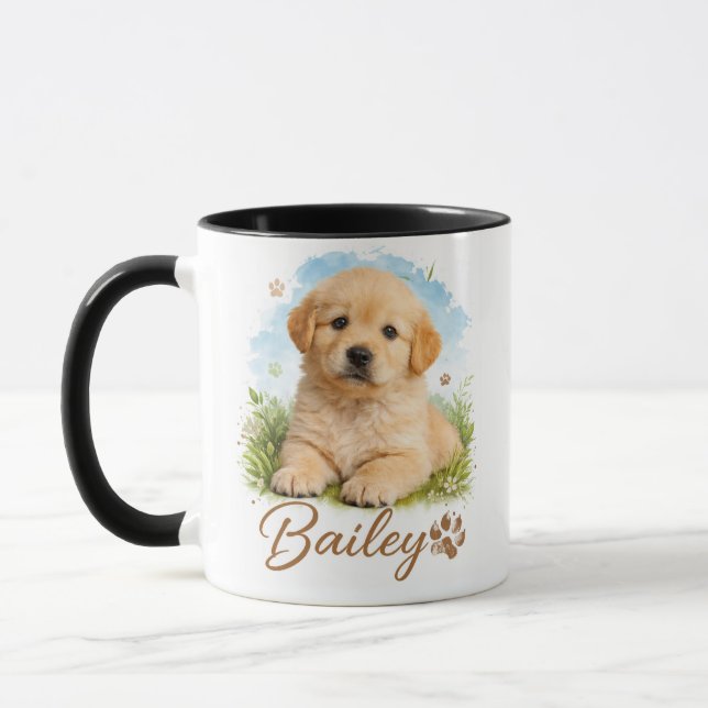 Buddy for Life Pet's Simple Modern Cool Typography Mug (Left)
