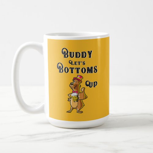 Buddy Lets Bottoms Up International 4 August Beer Coffee Mug