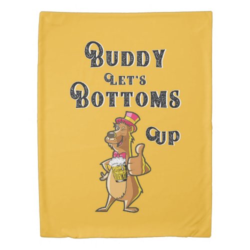 Buddy Lets Bottoms Up International 4 August Beer Duvet Cover