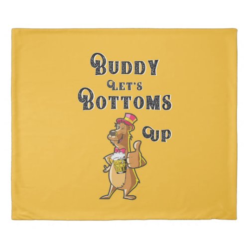 Buddy Lets Bottoms Up International 4 August Beer Duvet Cover