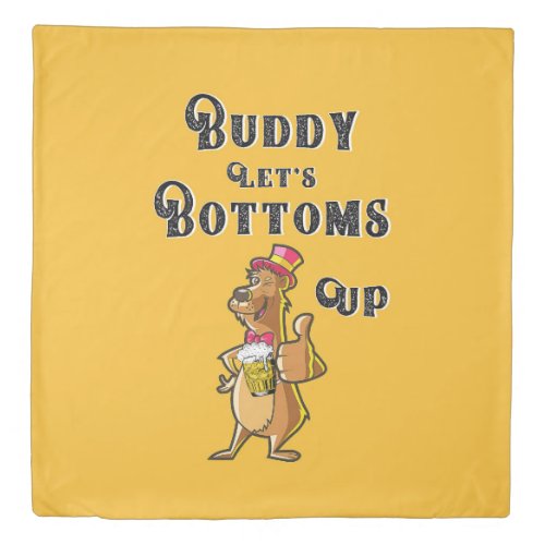 Buddy Lets Bottoms Up International 4 August Beer Duvet Cover