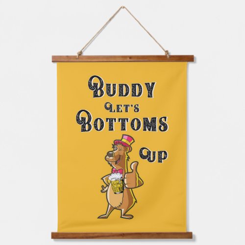 Buddy Lets Bottoms Up International 4 August Beer Hanging Tapestry