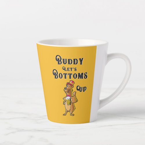 Buddy Lets Bottoms Up International 4 August Beer Latte Mug