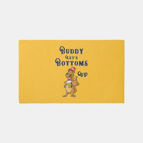 Buddy Lets Bottoms Up International 4 August Beer Outdoor Rug