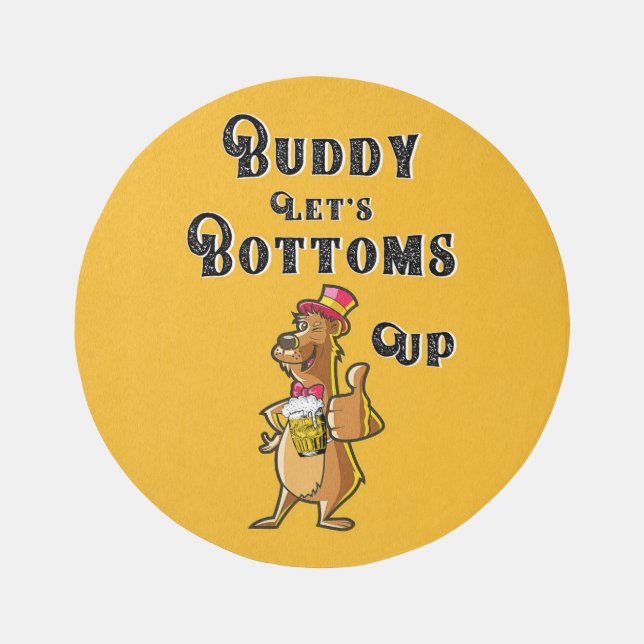 Buddy Let's Bottoms Up International 4 August Beer Outdoor Rug (Front)