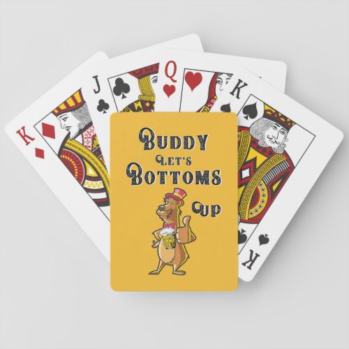 Buddy Lets Bottoms Up International 4 August Beer Playing Cards