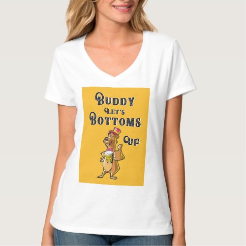 Buddy Lets Bottoms Up International 4 August Beer T_Shirt
