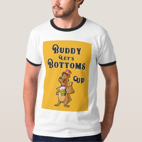 Buddy Lets Bottoms Up International 4 August Beer T_Shirt
