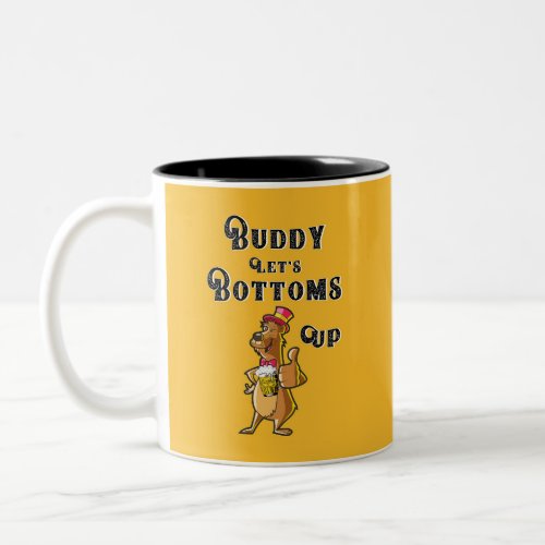 Buddy Lets Bottoms Up International 4 August Beer Two_Tone Coffee Mug