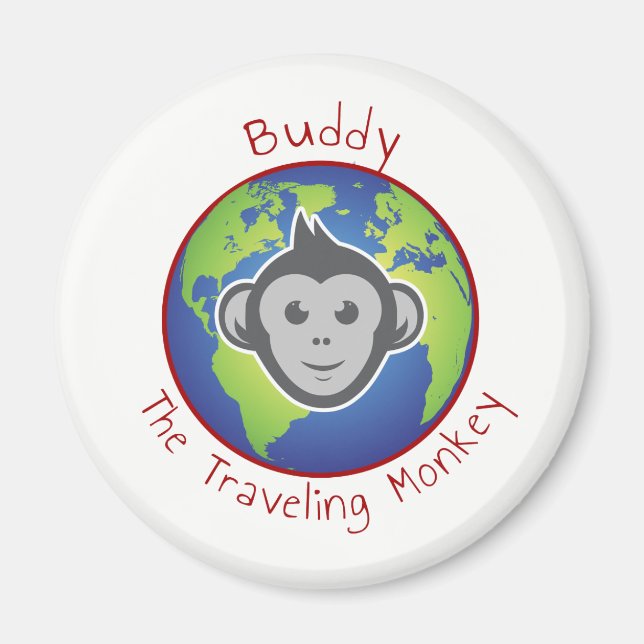 Buddy Logo Magnet, Round Magnet (Front)
