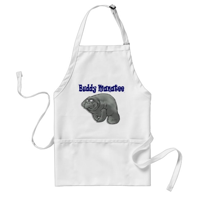 Buddy Manatee Grillin' Apron (Front)