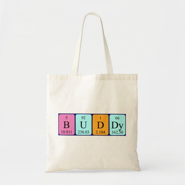 Buddy periodic table name tote bag (Front)