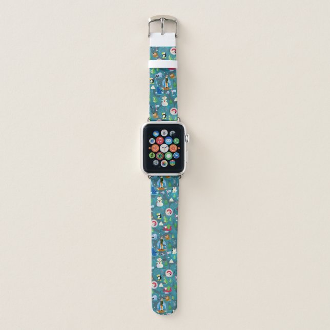 Buddy the Elf and Characters Teal Pattern Apple Watch Band (Front)