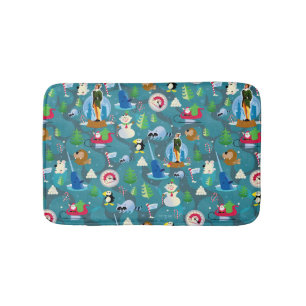 Buddy the Elf and Characters Teal Pattern Bath Mat