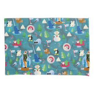 Buddy the Elf and Characters Teal Pattern Pillow Case