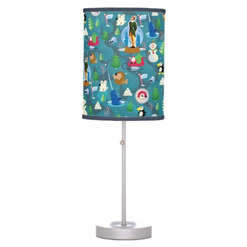 Buddy the Elf and Characters Teal Pattern Table Lamp