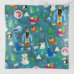 Buddy the Elf and Characters Teal Pattern Trinket Tray