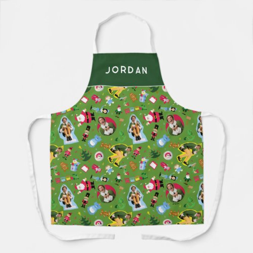 Buddy the Elf and Christmas Icons Pattern Apron