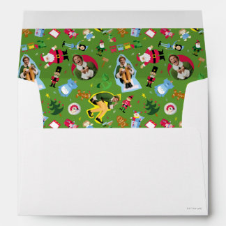 Buddy the Elf and Christmas Icons Pattern Envelope