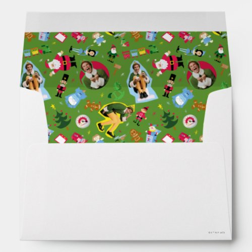 Buddy the Elf and Christmas Icons Pattern Envelope