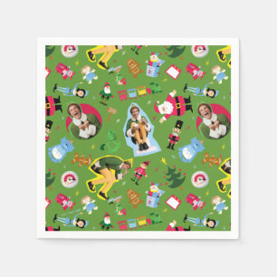 Buddy the Elf and Christmas Icons Pattern Napkins