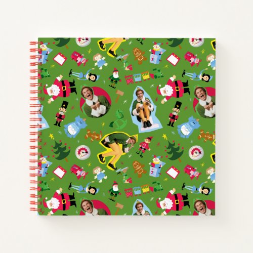 Buddy the Elf and Christmas Icons Pattern Notebook