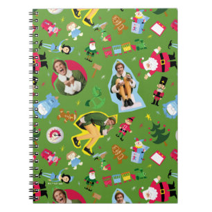 Buddy the Elf and Christmas Icons Pattern Notebook