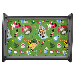 Buddy the Elf and Christmas Icons Pattern Serving Tray