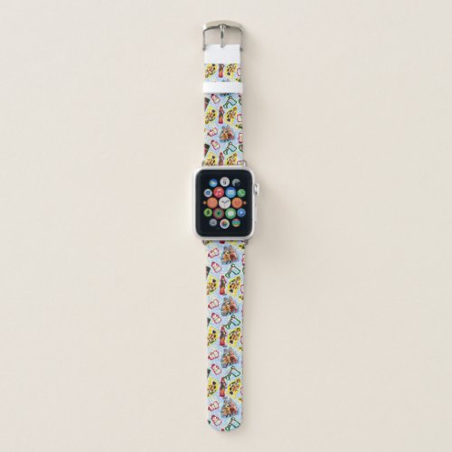 Buddy the Elf and Santa North Pole Pattern Apple Watch Band