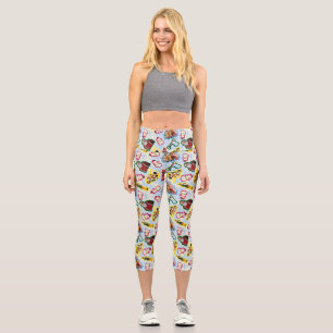 Buddy the Elf and Santa North Pole Pattern Capri Leggings