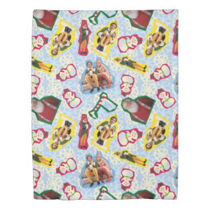 Buddy the Elf and Santa North Pole Pattern Duvet Cover