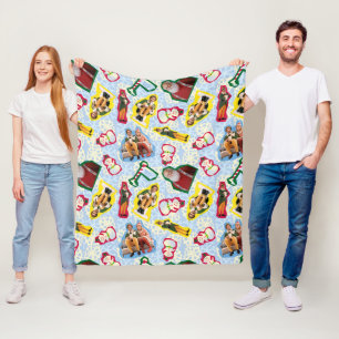 Buddy the Elf and Santa North Pole Pattern Fleece Blanket