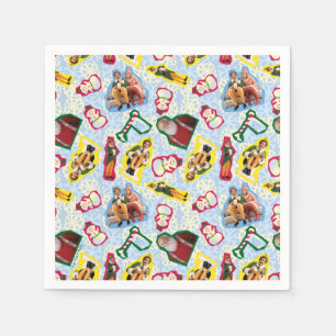 Buddy the Elf and Santa North Pole Pattern Napkins