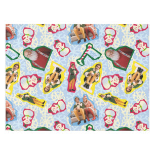 Buddy the Elf and Santa North Pole Pattern Tablecloth