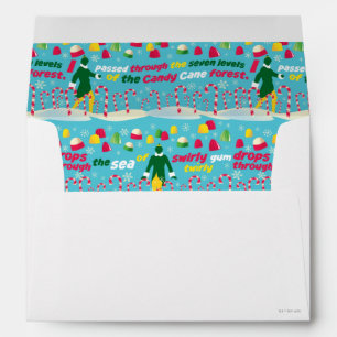Buddy the Elf Candy Pattern Envelope