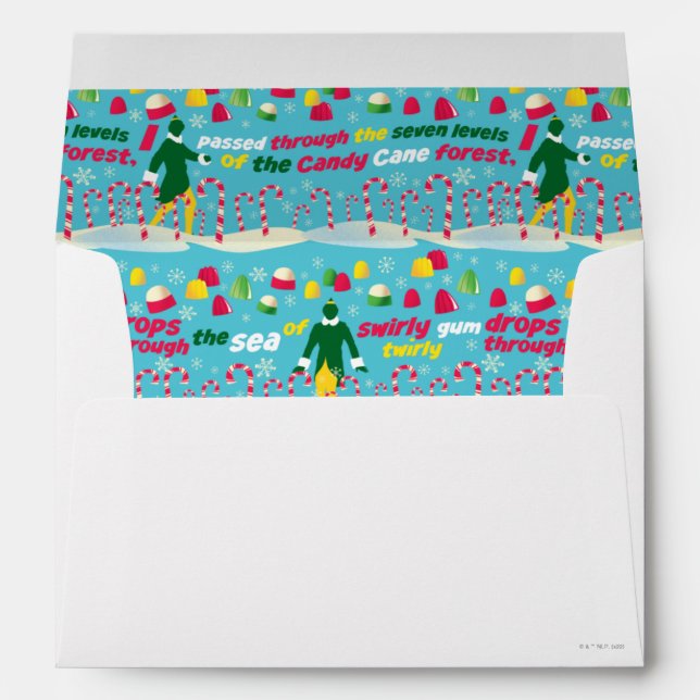 Buddy the Elf Candy Pattern Envelope (Back (Bottom))