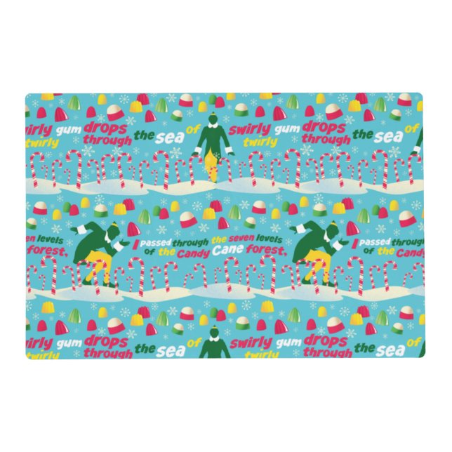 Buddy the Elf Candy Pattern Placemat (Front)