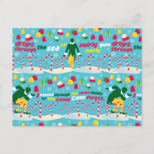 Buddy the Elf Candy Pattern Postcard